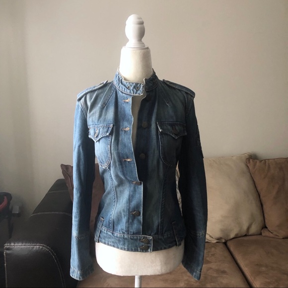 The Limited Military style denim jacket - Picture 2 of 6